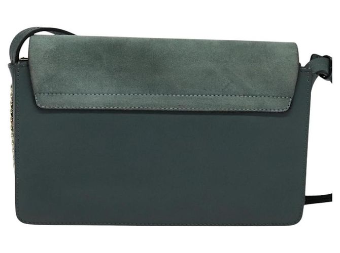 Chloé Chloe Faye in pelle e camoscio Small Blu - vista 2