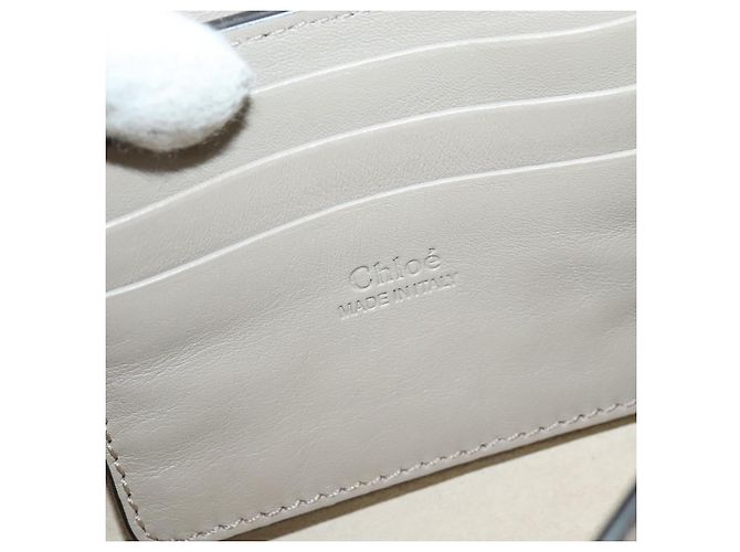 Chloé Chloe Faye in pelle e camoscio Small Beige - vista 7