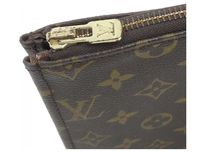 Borsa Louis Vuitton Monogram Pochette Documents Marrone - vista 7