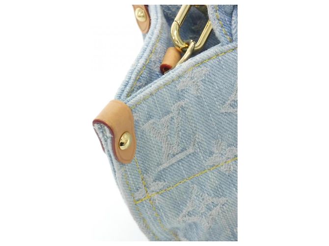 Borsa Louis Vuitton Monogram Denim Blu chiaro - vista 4
