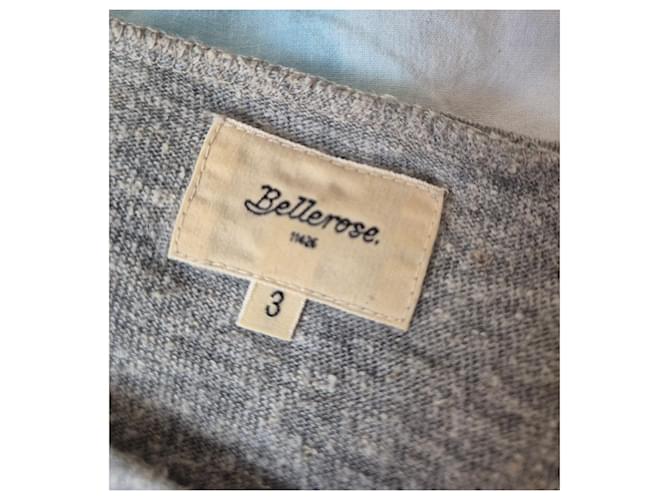 Bellerose feiner Pullover grau Baumwolle Leinen Dunkelblau - Ansicht 6