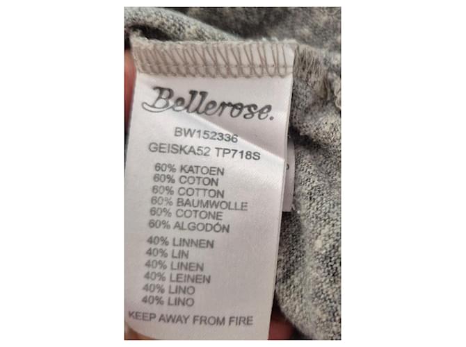 Bellerose feiner Pullover grau Baumwolle Leinen Dunkelblau - Ansicht 7