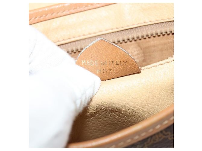 Céline Celine Vintage Macadam Canvas Small Marrone - vista 7