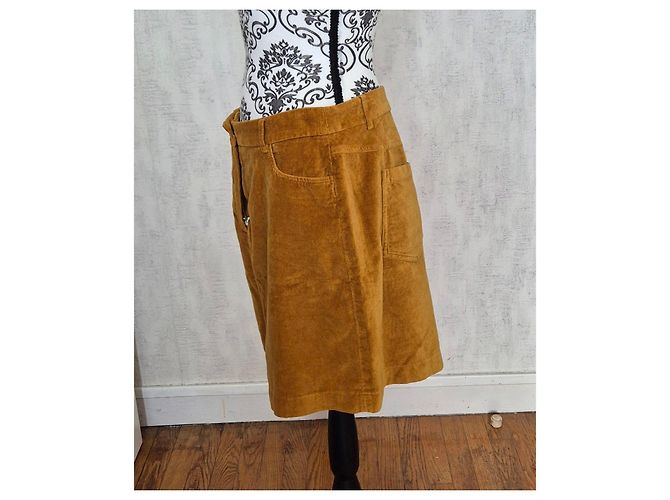 Hartford Minifalda de Pana - Mostaza - Talla 3 (40/L) - vista 2