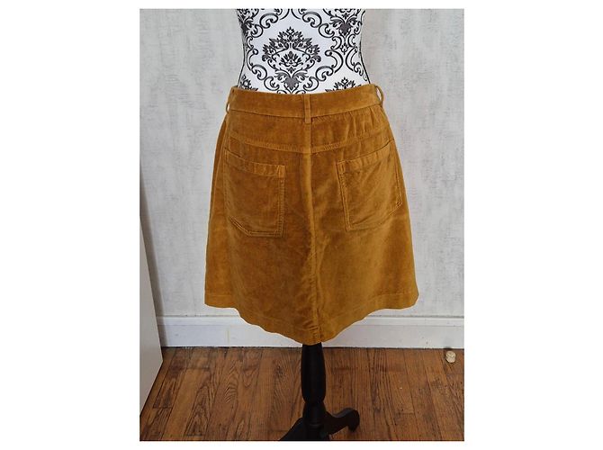 Hartford Minifalda de Pana - Mostaza - Talla 3 (40/L) - vista 3