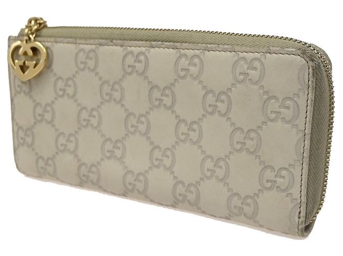 Cartera Gucci Interlocking G con cierre de cremallera (Outlet) de cuero larga Beige - vista 3