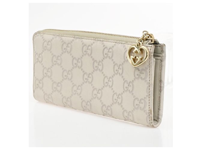 Cartera Gucci Interlocking G con cierre de cremallera (Outlet) de cuero larga Beige - vista 4
