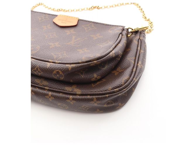 Borsa a tracolla Louis Vuitton Multi Pochette Accessoires Marrone Cachi - vista 5