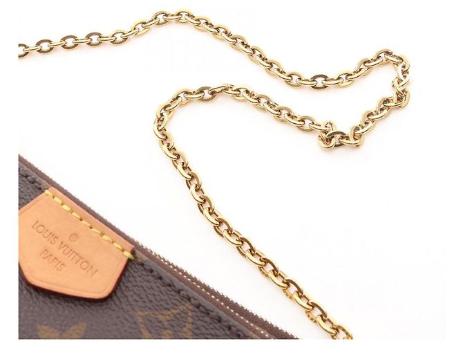 Borsa a tracolla Louis Vuitton Multi Pochette Accessoires Marrone Cachi - vista 6