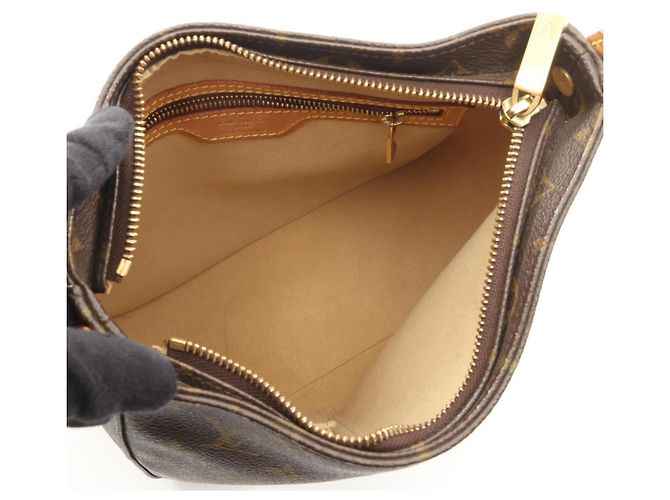 Borsa a Spalla Louis Vuitton Looping MM Marrone - vista 3