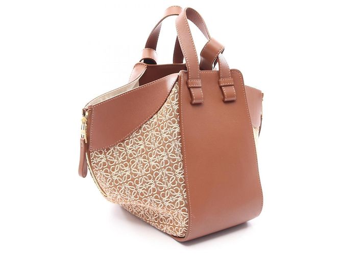 Loewe Hammock Small 2-Way Handtasche Braun Weiß - Ansicht 2