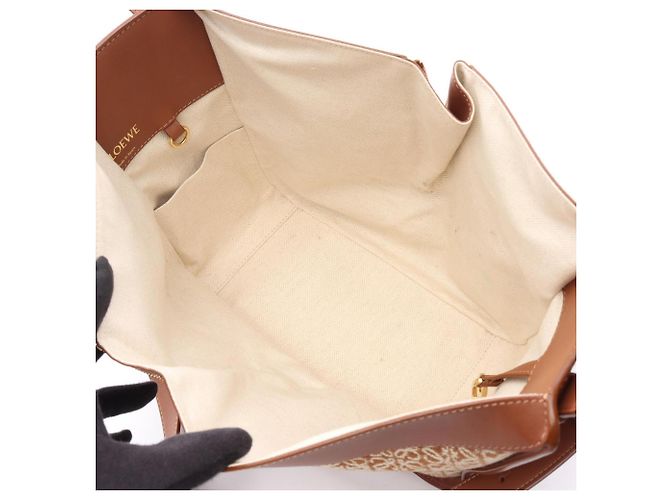 Loewe Hammock Small 2-Way Handtasche Braun Weiß - Ansicht 3