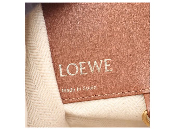 Loewe Hammock Small 2-Way Handtasche Braun Weiß - Ansicht 4