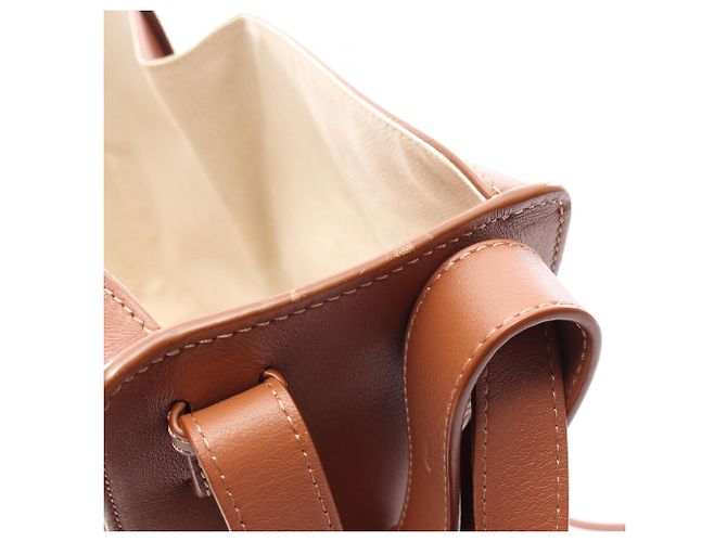Loewe Hammock Small 2-Way Handtasche Braun Weiß - Ansicht 6