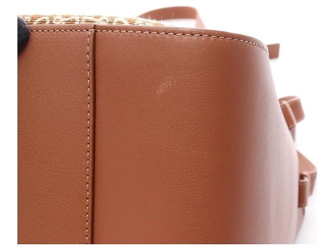 Loewe Hammock Small 2-Way Handtasche Braun Weiß - Ansicht 7