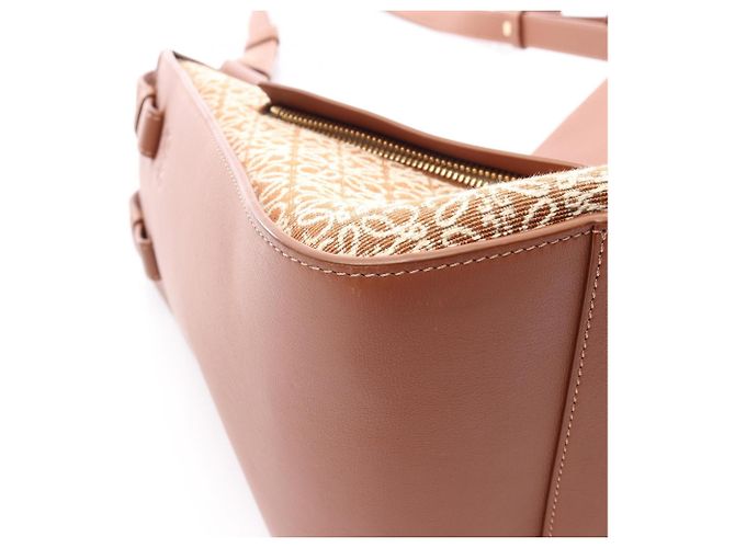 Loewe Hammock Small 2-Way Handtasche Braun Weiß - Ansicht 8