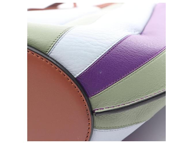 Borsa Tote Piccola Loewe Shell Multicolore Verde - vista 5