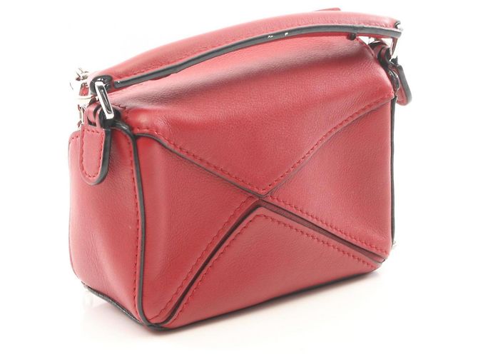 Borsa 2-Way Loewe Puzzle Bag Nano Rosso - vista 2