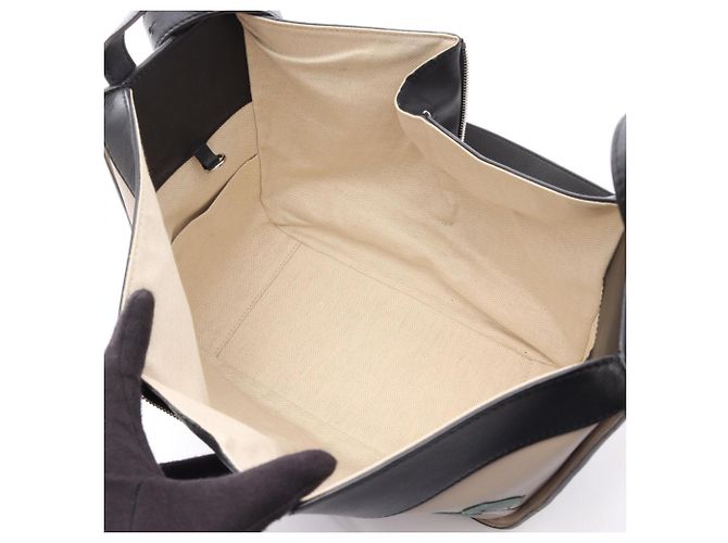 Borsa Hammock Loewe Small Herbarium Nero Beige - vista 3