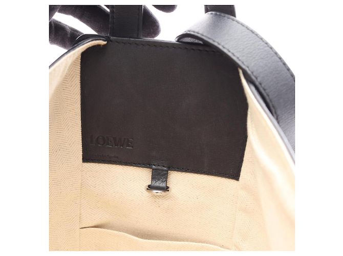 Borsa Hammock Loewe Small Herbarium Nero Beige - vista 6
