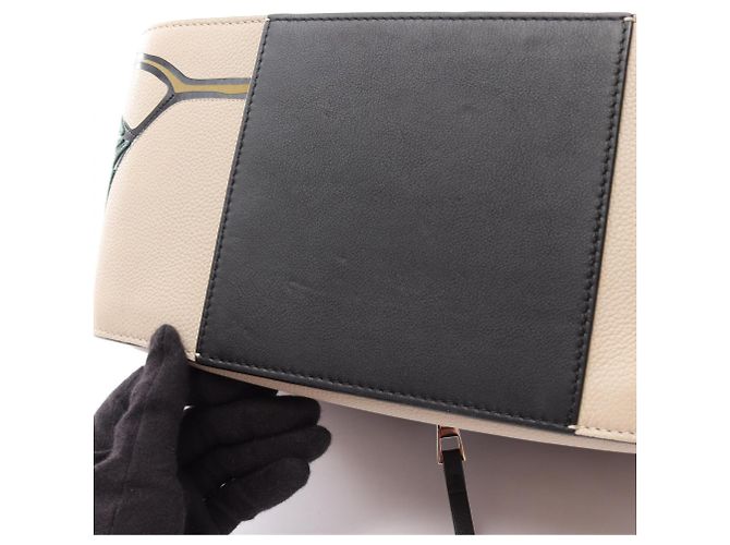 Borsa Hammock Loewe Small Herbarium Nero Beige - vista 8