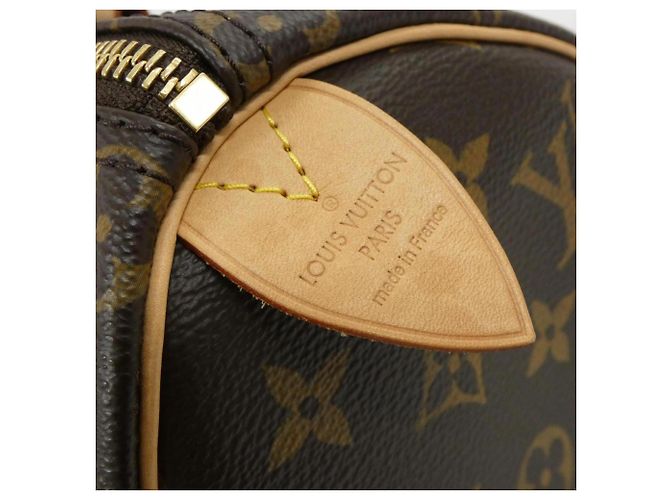 Borsa Boston Louis Vuitton Monogram Speedy 25cm Marrone - vista 4