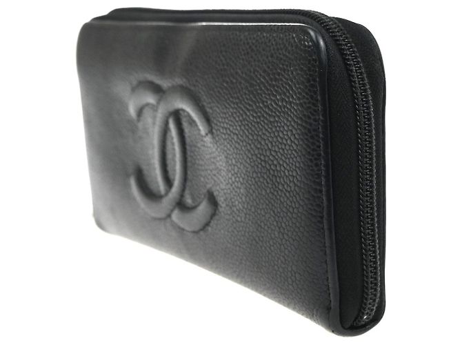 Chanel CC Zip Around Leather Nero - vista 3