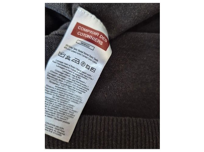 Seide-Leinen-Pullover Comptoir des Cotonniers Anthrazitgrau - Ansicht 5
