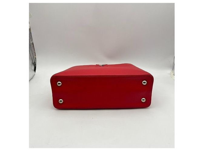Borsa Louis Vuitton Capucines BB Rosso - vista 6