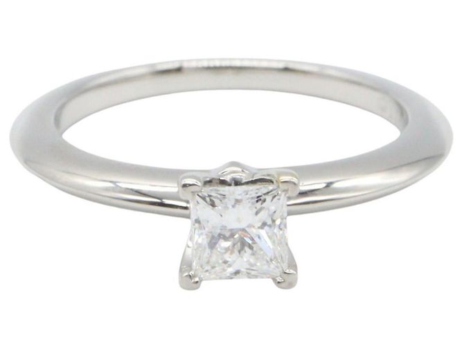 Tiffany & Co. Square Princess Diamantring Silber - Ansicht 2