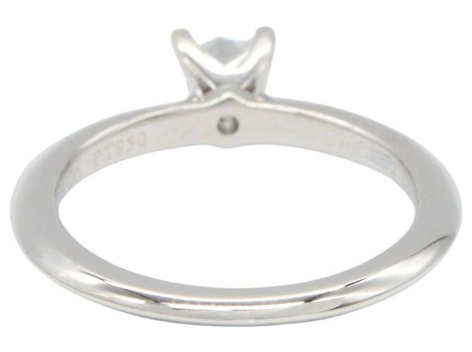Tiffany & Co. Square Princess Diamantring Silber - Ansicht 3