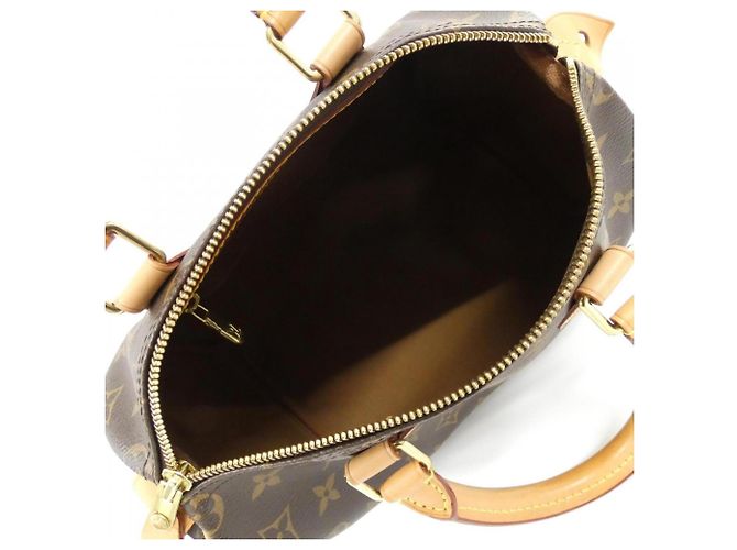 Borsa Boston Louis Vuitton Monogram Speedy 25cm Marrone - vista 9
