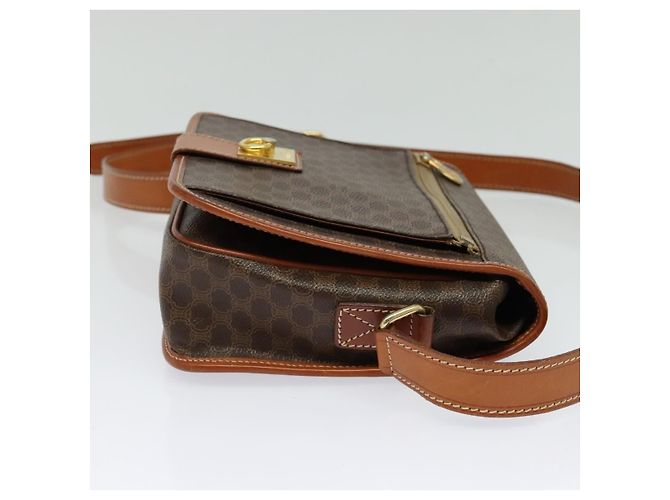 Céline Celine Vintage Macadam Canvas and Leather Marron - vue 4