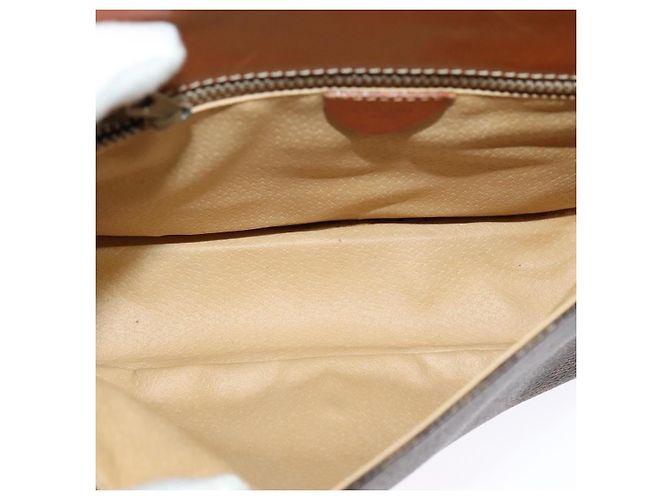 Céline Celine Vintage Macadam Canvas and Leather Marron - vue 5