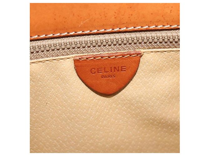 Céline Celine Vintage Macadam Canvas and Leather Marron - vue 6