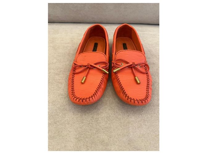 Mocassini donna Louis Vuitton arancione - vista 2