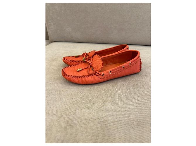 Mocassini donna Louis Vuitton arancione - vista 4