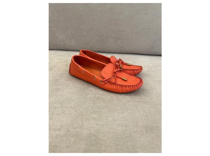 Mocassini donna Louis Vuitton arancione - vista 5
