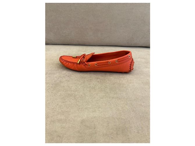 Mocassini donna Louis Vuitton arancione - vista 6