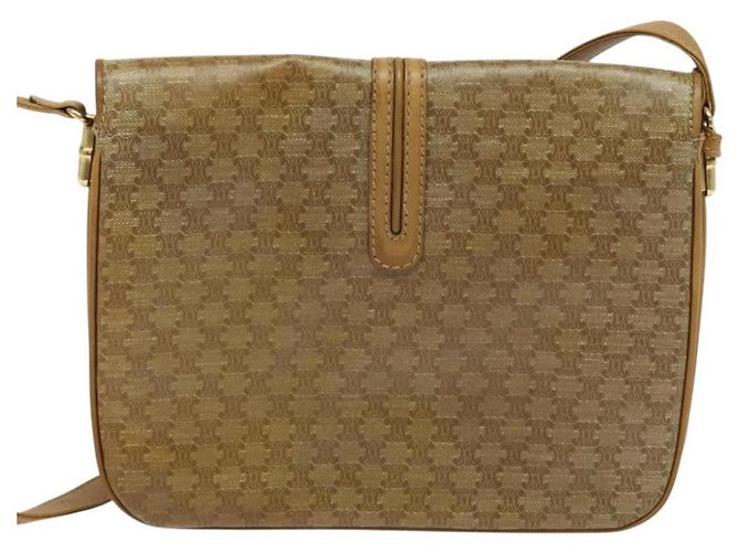 Céline Celine Vintage Macadam Canvas and Leather Beige - vue 2