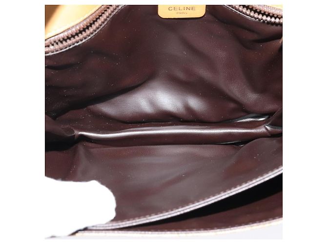 Céline Celine Vintage Macadam Canvas and Leather Beige - vue 6