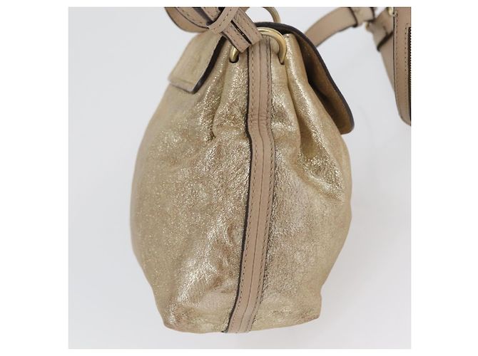 Chloé Borsa a tracolla convertibile Chloe Elsie in pelle Medium D'oro - vista 4