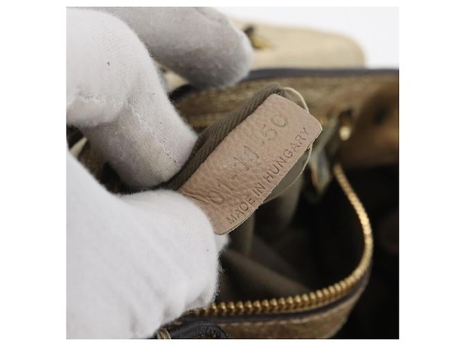 Chloé Borsa a tracolla convertibile Chloe Elsie in pelle Medium D'oro - vista 6