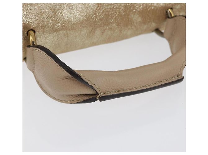 Chloé Borsa a tracolla convertibile Chloe Elsie in pelle Medium D'oro - vista 7