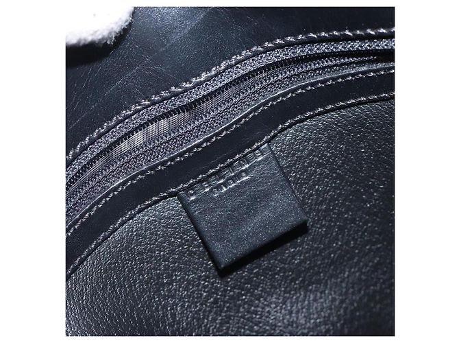 Céline Celine Vintage Macadam Canvas and Leather Nero - vista 6