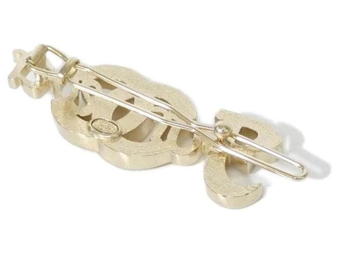 Barrette Chanel Oro e Cristallo D'oro - vista 2