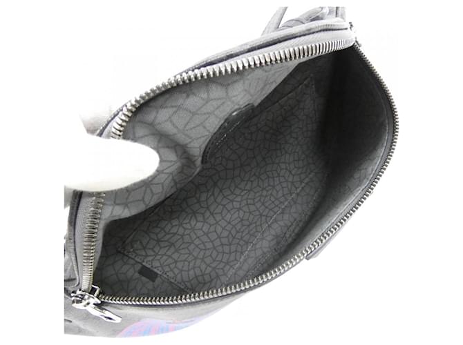 Borsa a Spalla Louis Vuitton Monogram Eclipse Nero Grigio - vista 7