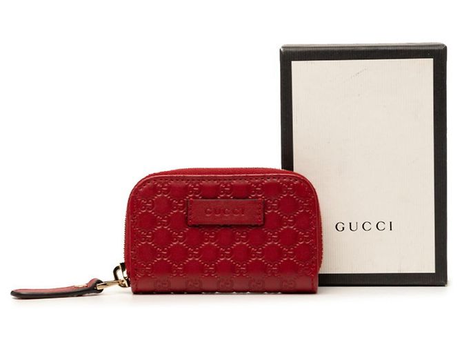 Monedero Microguccissima en piel roja Gucci - vista 7