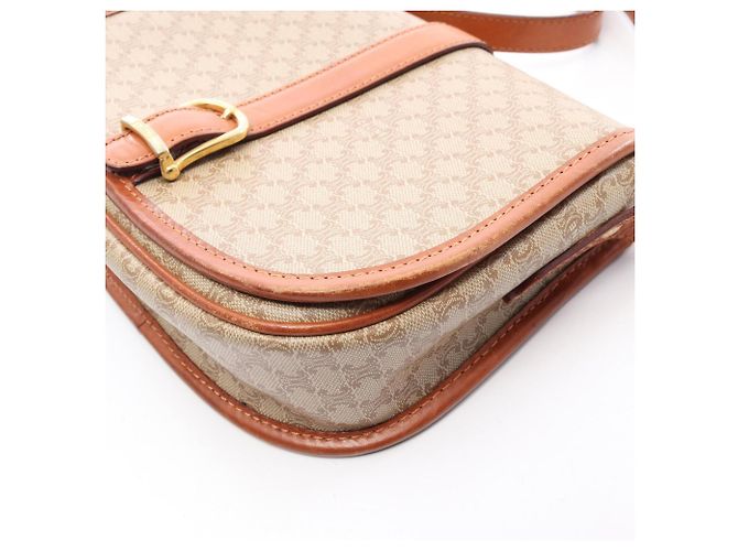 Céline Celine Triomphe Schultertasche Braun Beige - vista 11