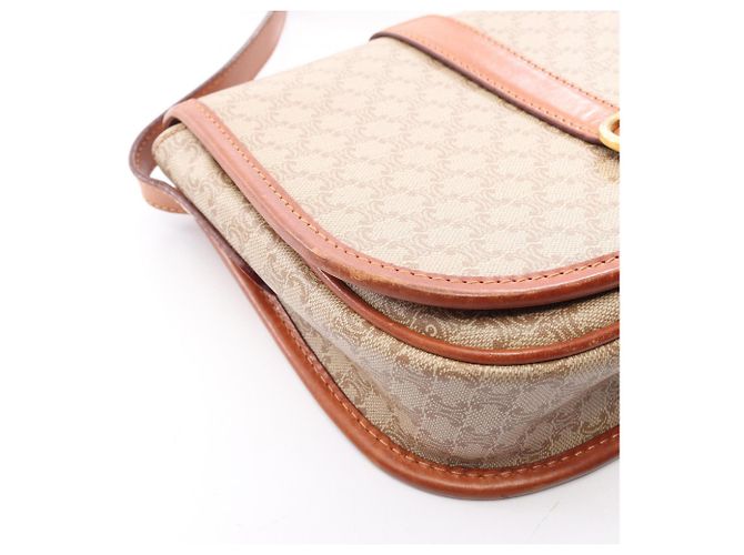 Céline Celine Triomphe Schultertasche Braun Beige - vista 12